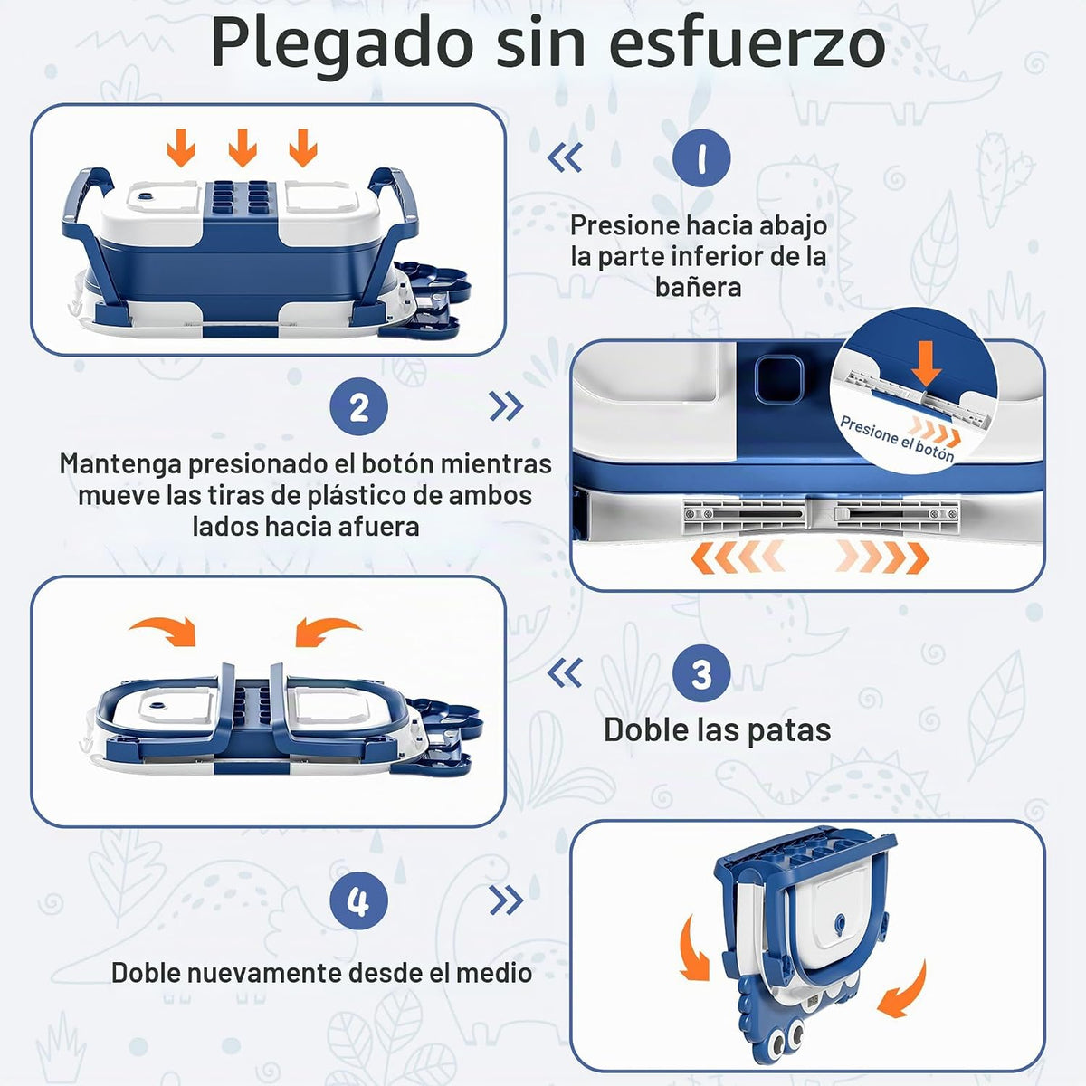 Bañera plegable para bebé recién nacido, bañera plegable para bebé...
