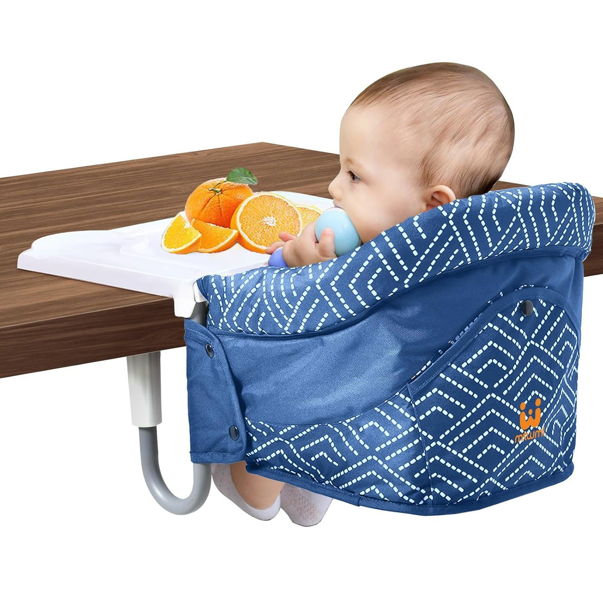MTWML Silla alta de gancho con bandeja, silla alta portátil para be...
