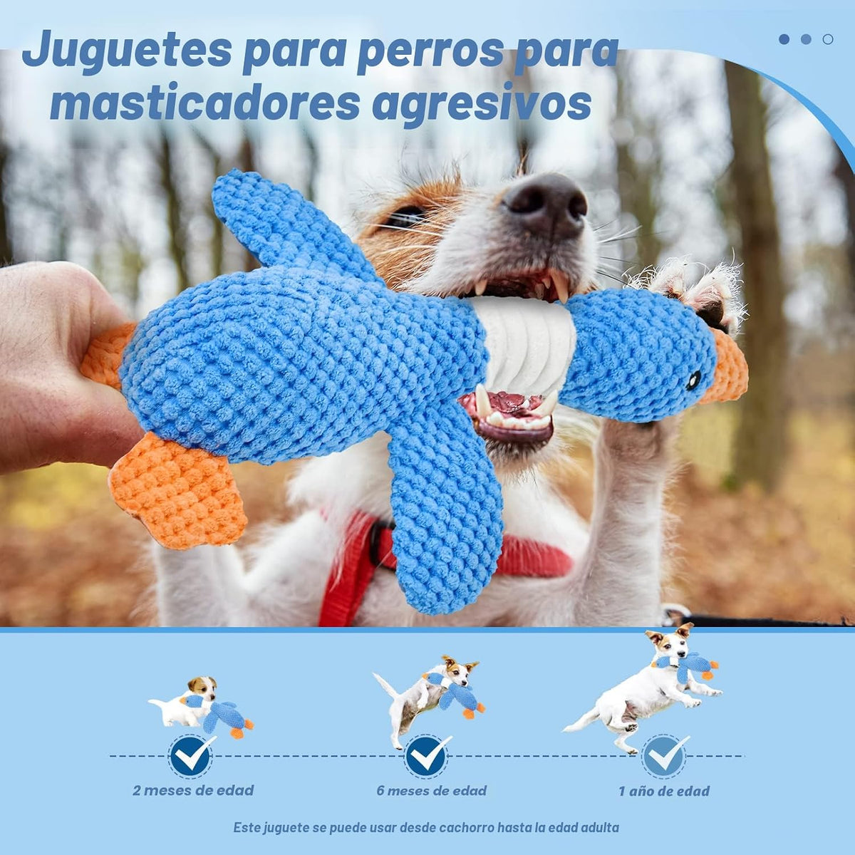 Vitscan Juguetes para perros indestructibles de ganso mejorados par...