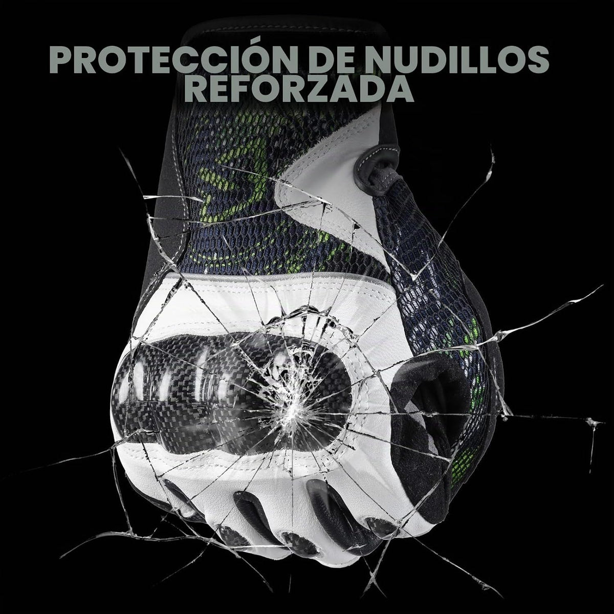 ROCKBROS Guantes de cuero para motocicleta para hombre, protección...