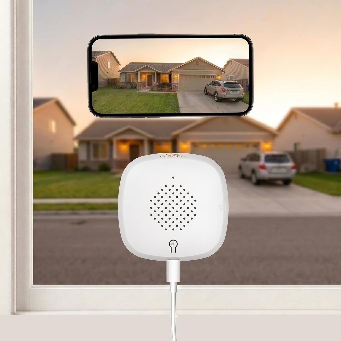 Girafit Cámara de ventana de 3 MP 2K, cámaras de interior WiFi de 2...