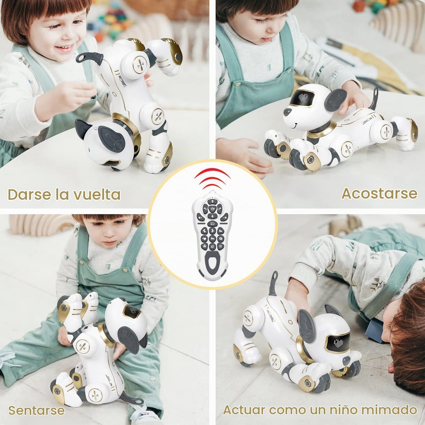 FUUY Perro Robot para Niños Perro Robot de Control Remoto Juguete d...