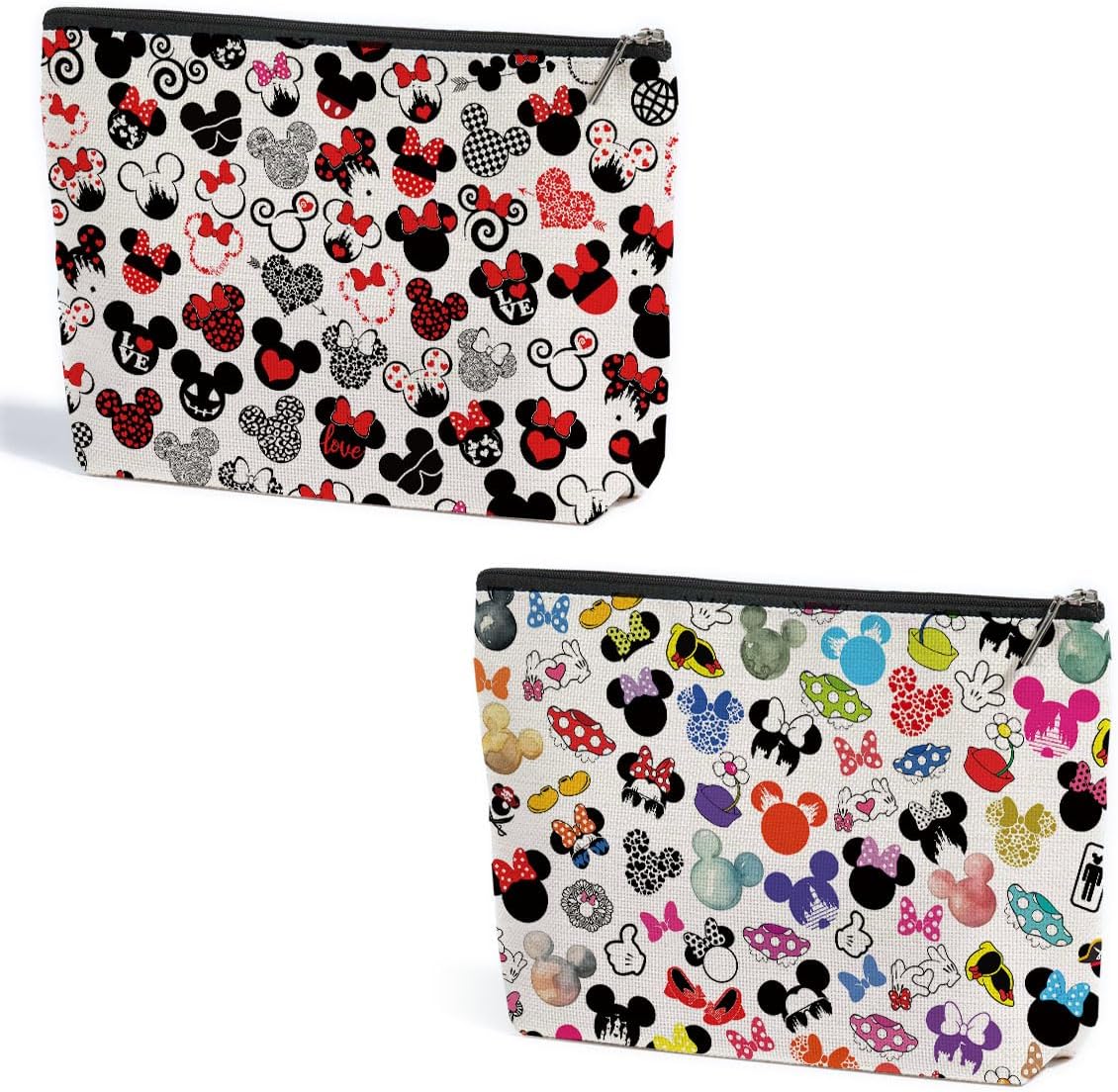 Bolsa de maquillaje con estampado de ratón de dibujos animados, bol...