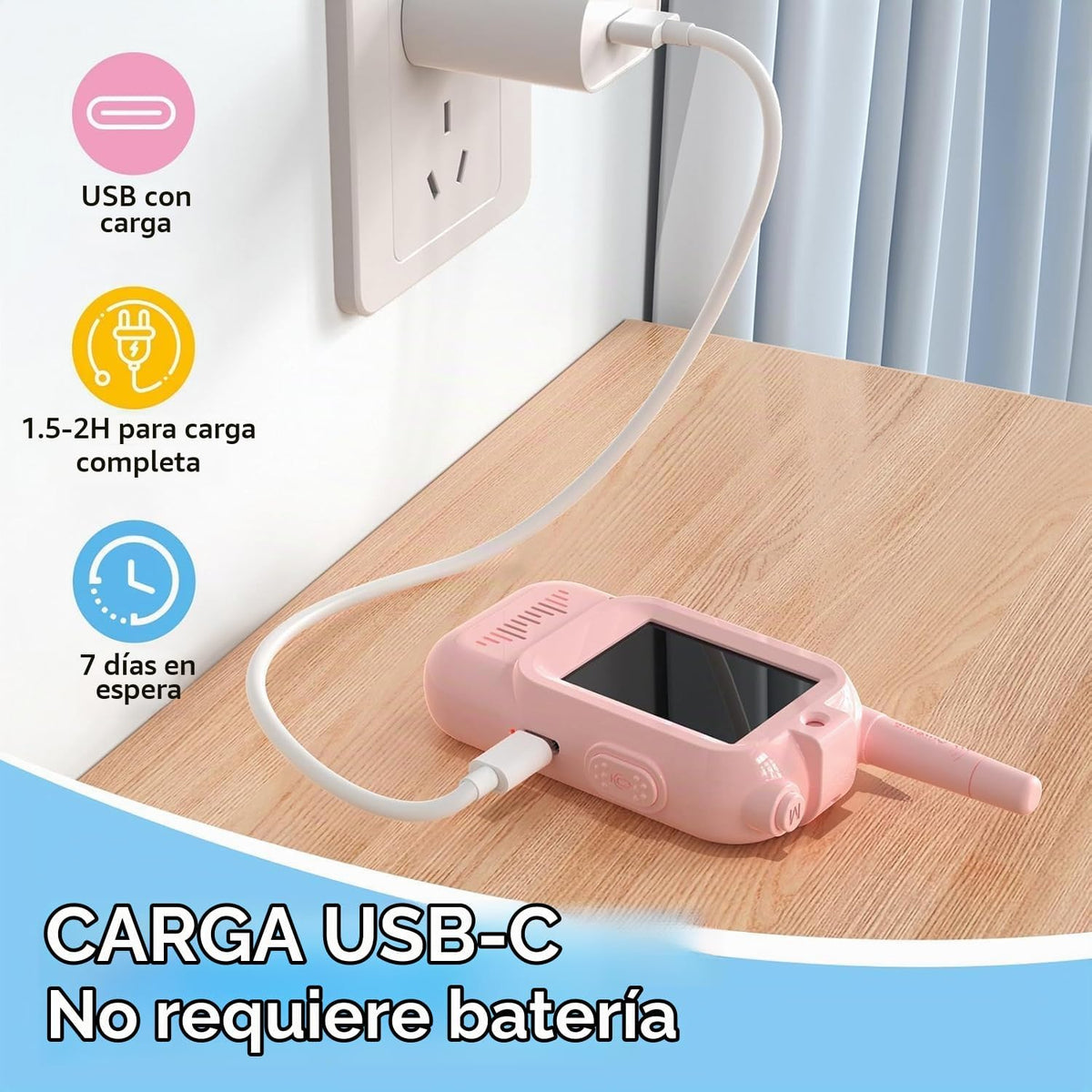 BlueFire Walkie Talkies para niños con video, pantalla de radios de...