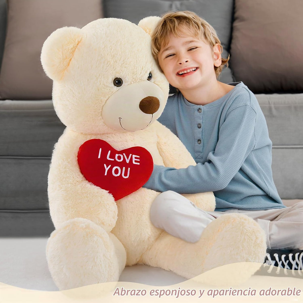 BENINY Osos de Peluche Grandes, Oso de Peluche Blanco Gigante Anima...