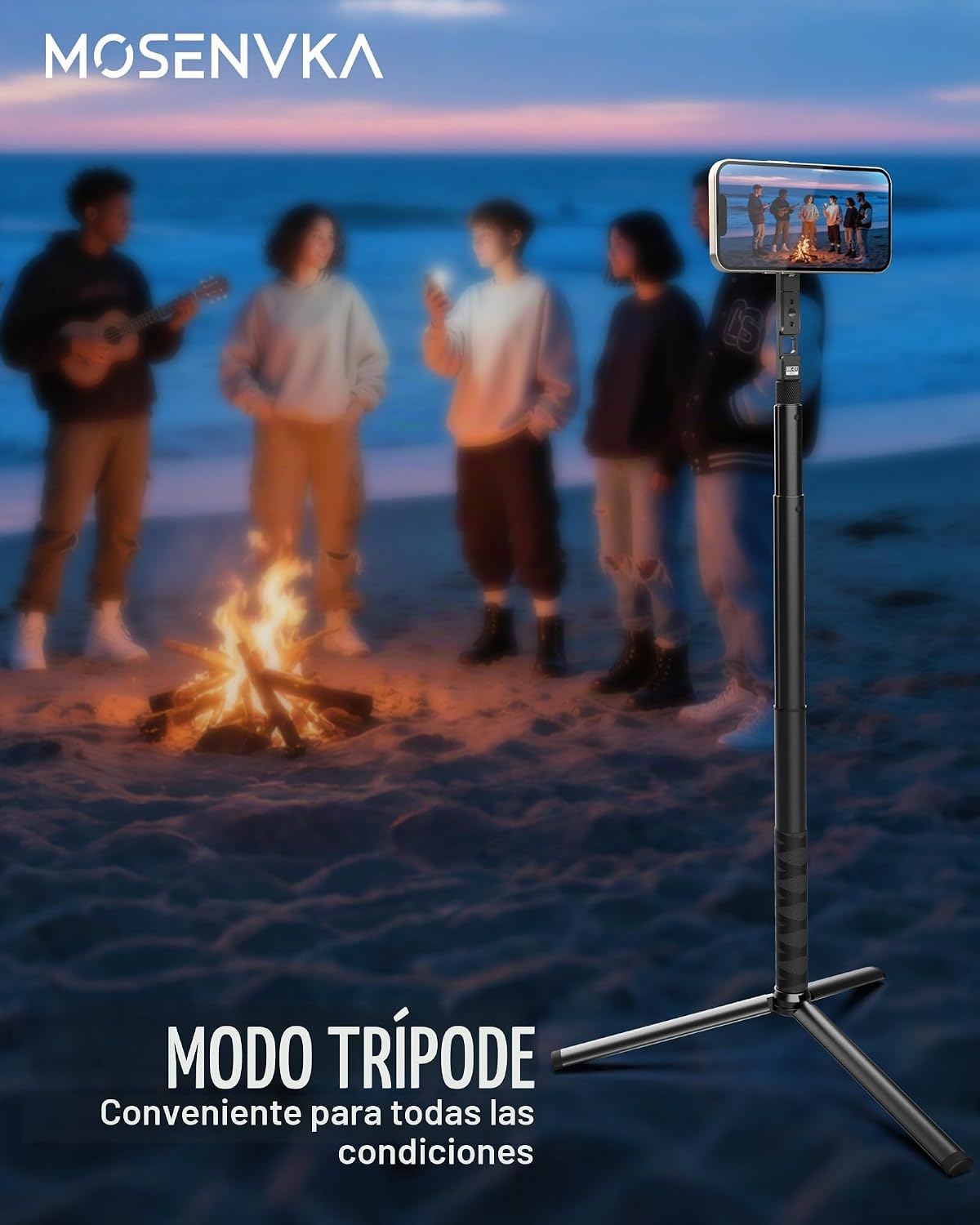 MOSENVKA Trípode de golf y monopié magnético para teléfono, trípode...