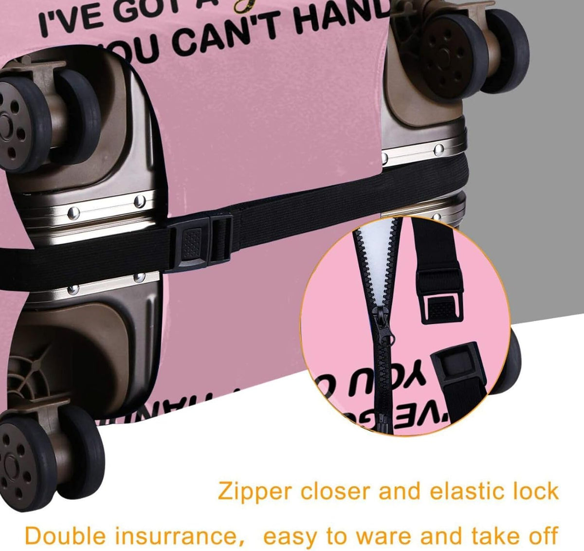 Hepmant Protector de maleta de viaje para mujer afroamericana, elás...