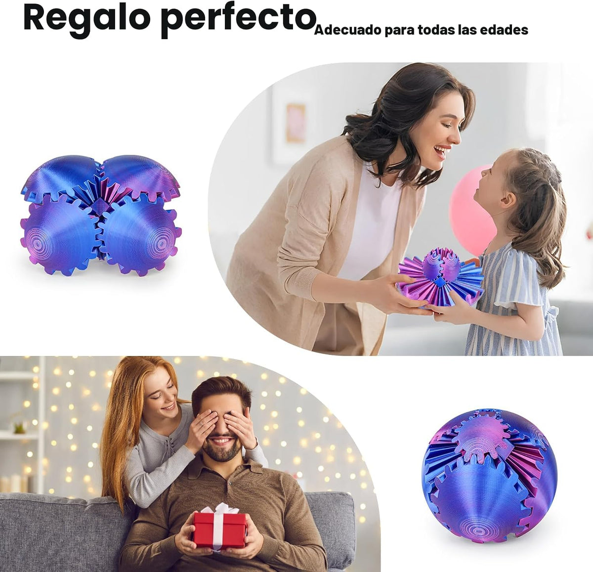 Cubo Juguete Fidget Bola de Engranajes Impreso en 3D, Juguetes Fidg...
