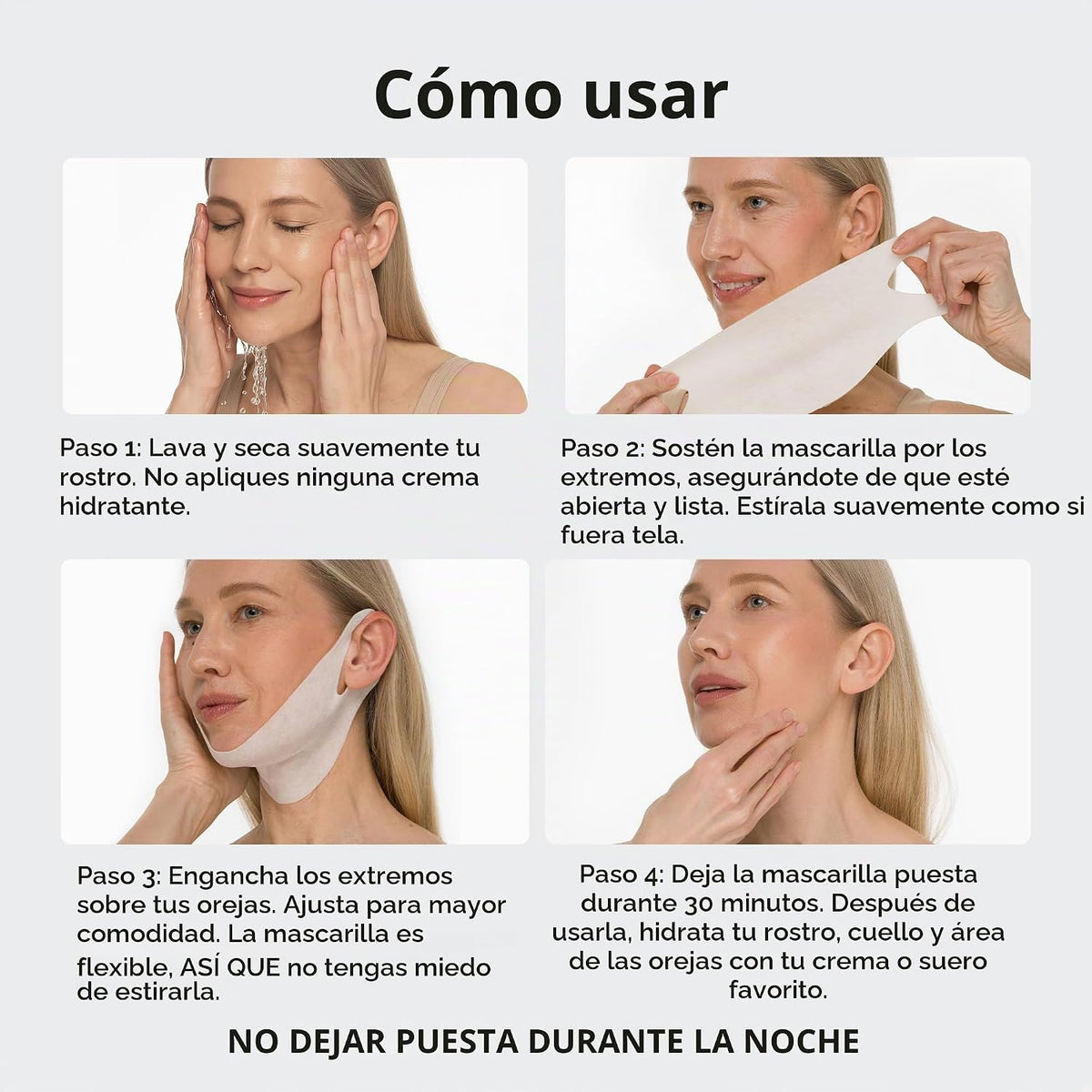 MAREE Máscara de elevación en V Line con ácido hialurónico, mascari...