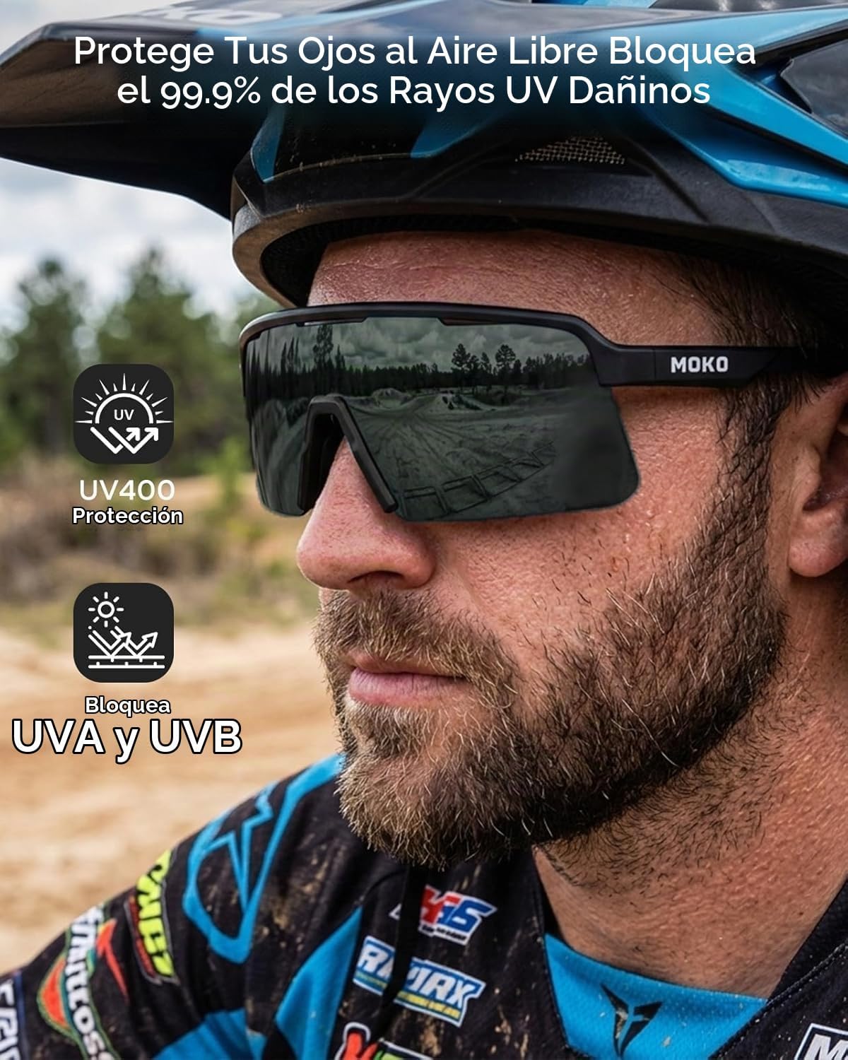 MoKo Gafas de sol polarizadas para correr para hombres y mujeres, u...
