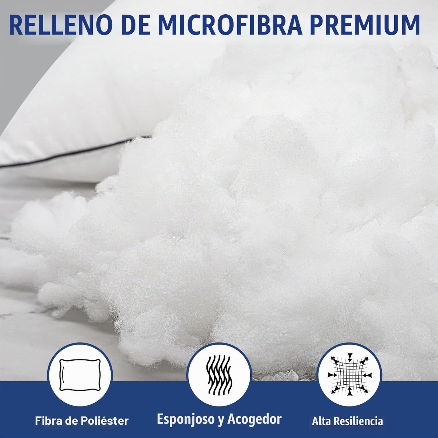 Higoom Almohadas de cama tamaño Queen para dormir, 4 unidades, almo...