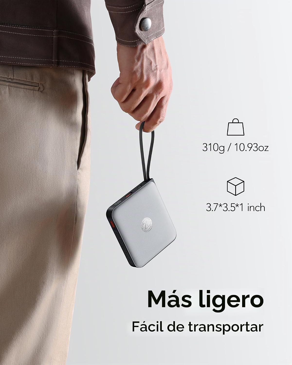 Banco de energía de 20000 mAh con 4 cables integrados, esenciales d...