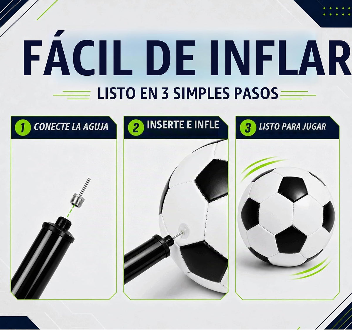 Balones de fútbol tamaño 5 tamaño 4 tamaño 3 tamaño 2 con bombas, p...