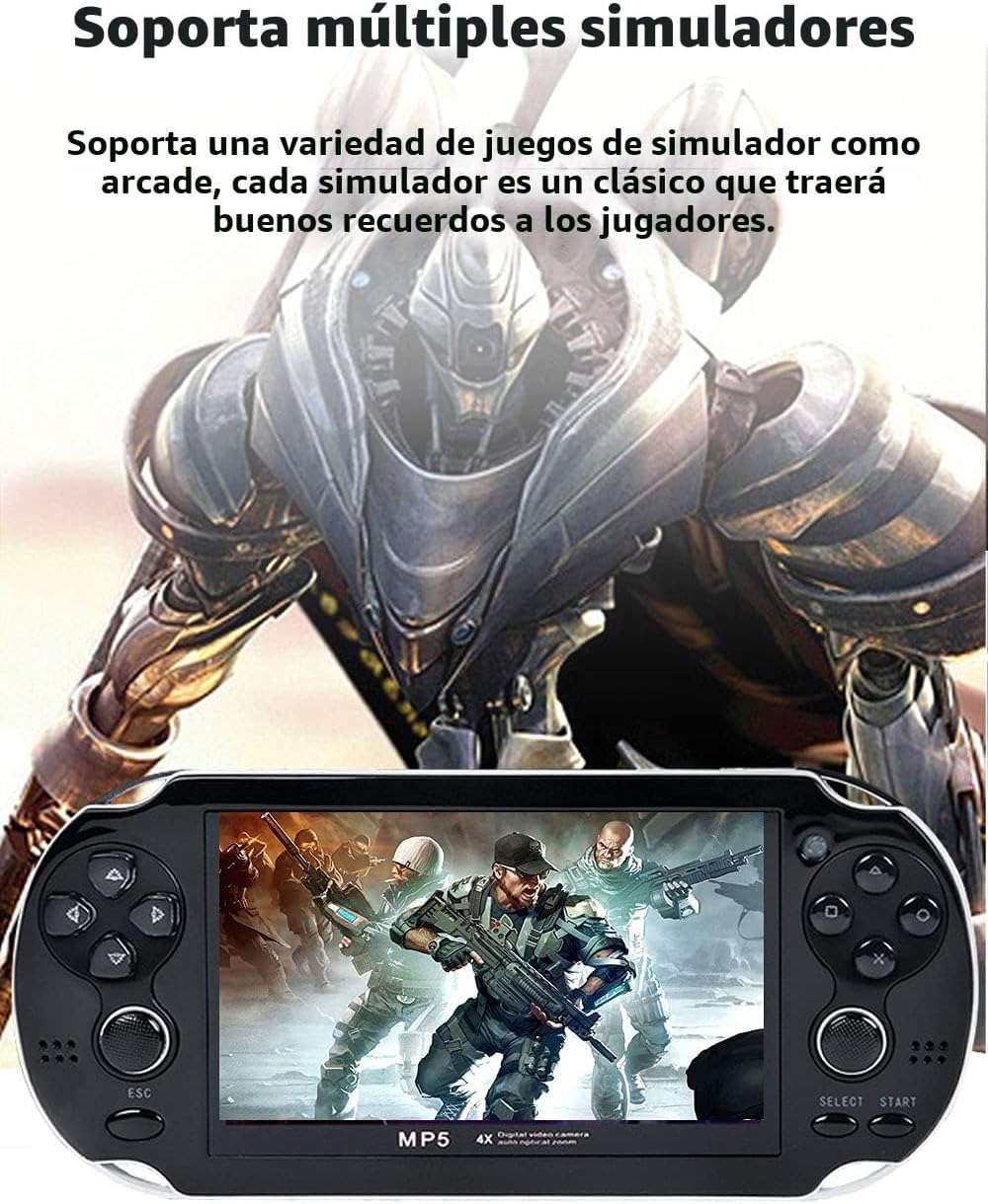 CZT Consola de juegos portátil de 4.3 pulgadas, doble joystick de 8...