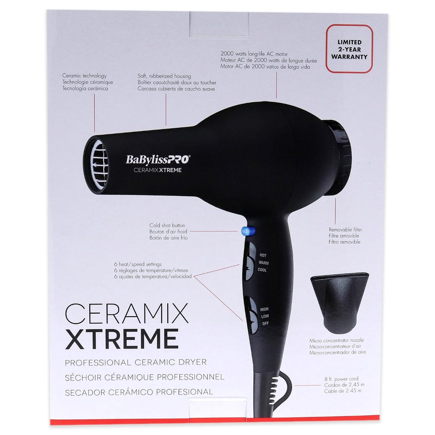 BaBylissPRO Ceramix Xtreme Secadora de Pelo