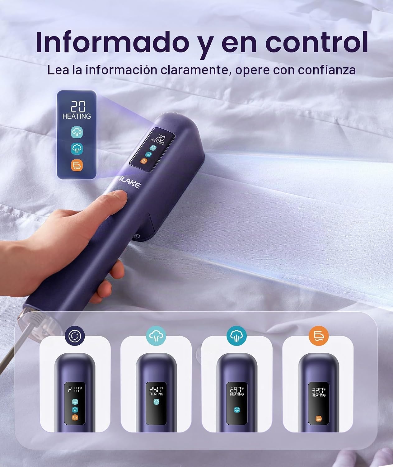 iLake Vaporizador de viaje para ropa, vaporizador de mano de doble...