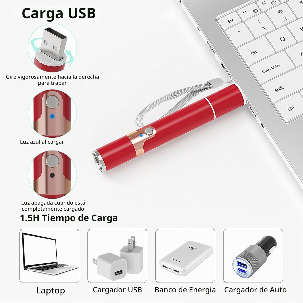 TBTeek Juguetes para gatos, con caja de metal, 2 piezas, recargable...
