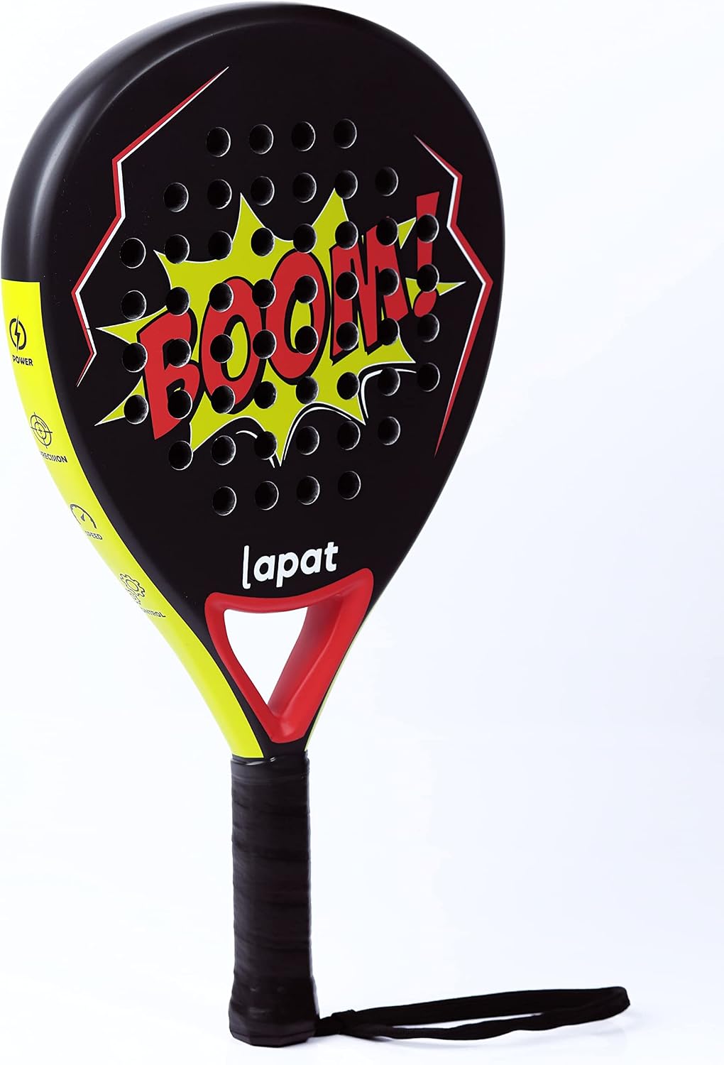 LAPAT Raqueta de pádel con bolsa de cubierta, superficie de carbono...