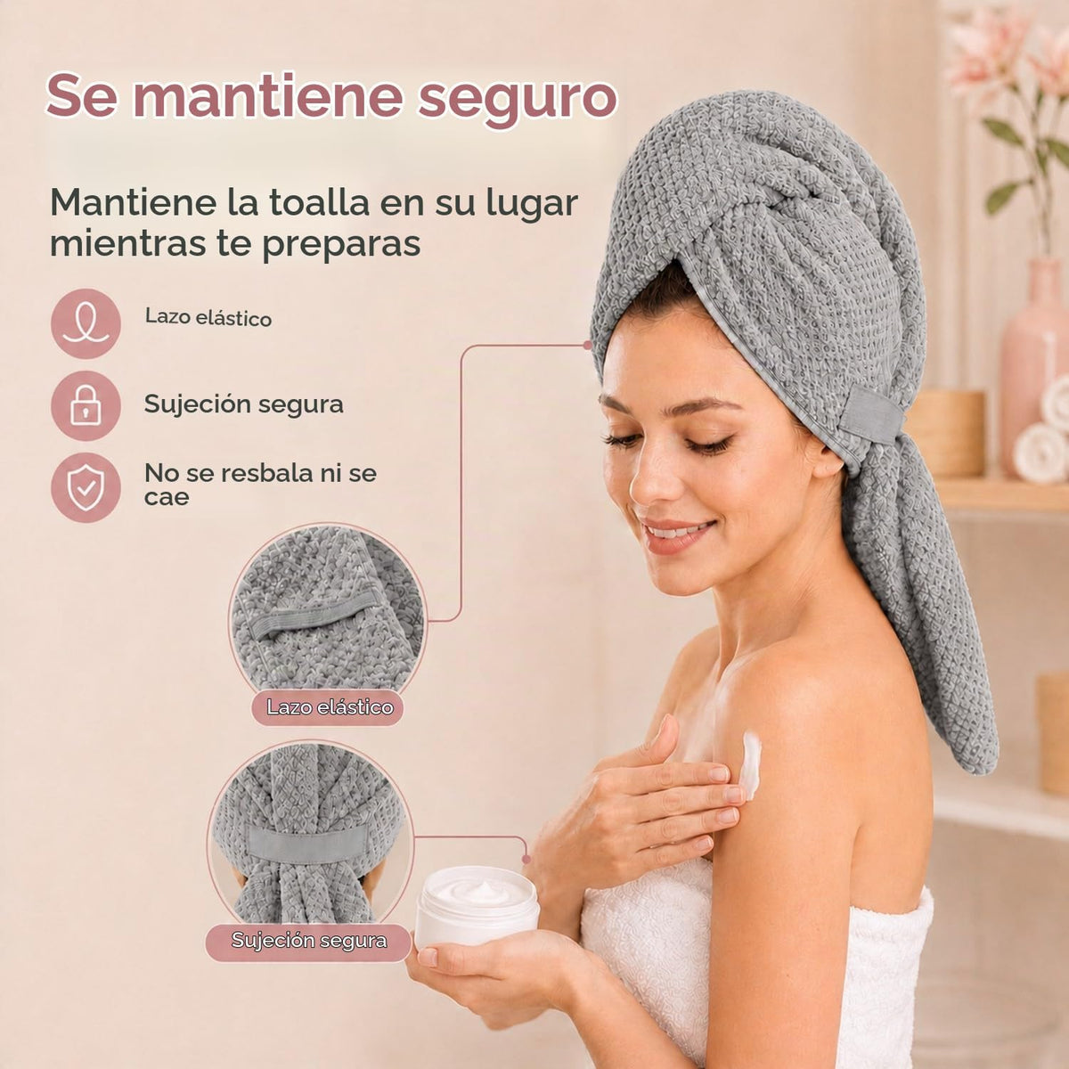 Toalla grande de microfibra para mujer, secado rápido y absorbente...