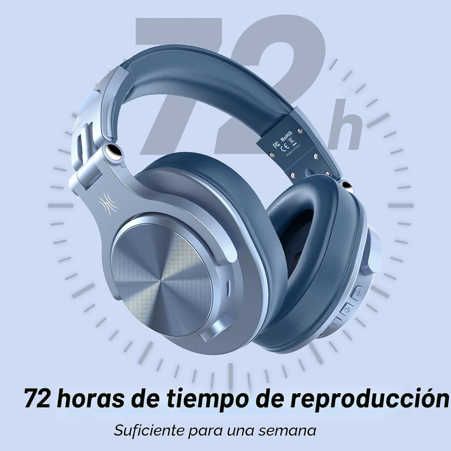 OneOdio Auriculares Bluetooth A70, estudio DJ con cable de alta res...
