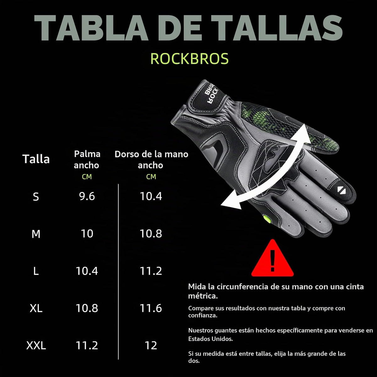 ROCKBROS Guantes de cuero para motocicleta para hombre, protección...