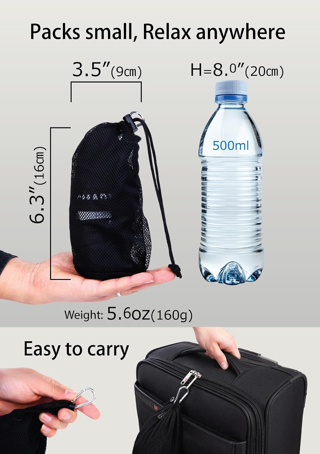 Almohada de viaje inflable de viaje SMART para asiento de avión | C...