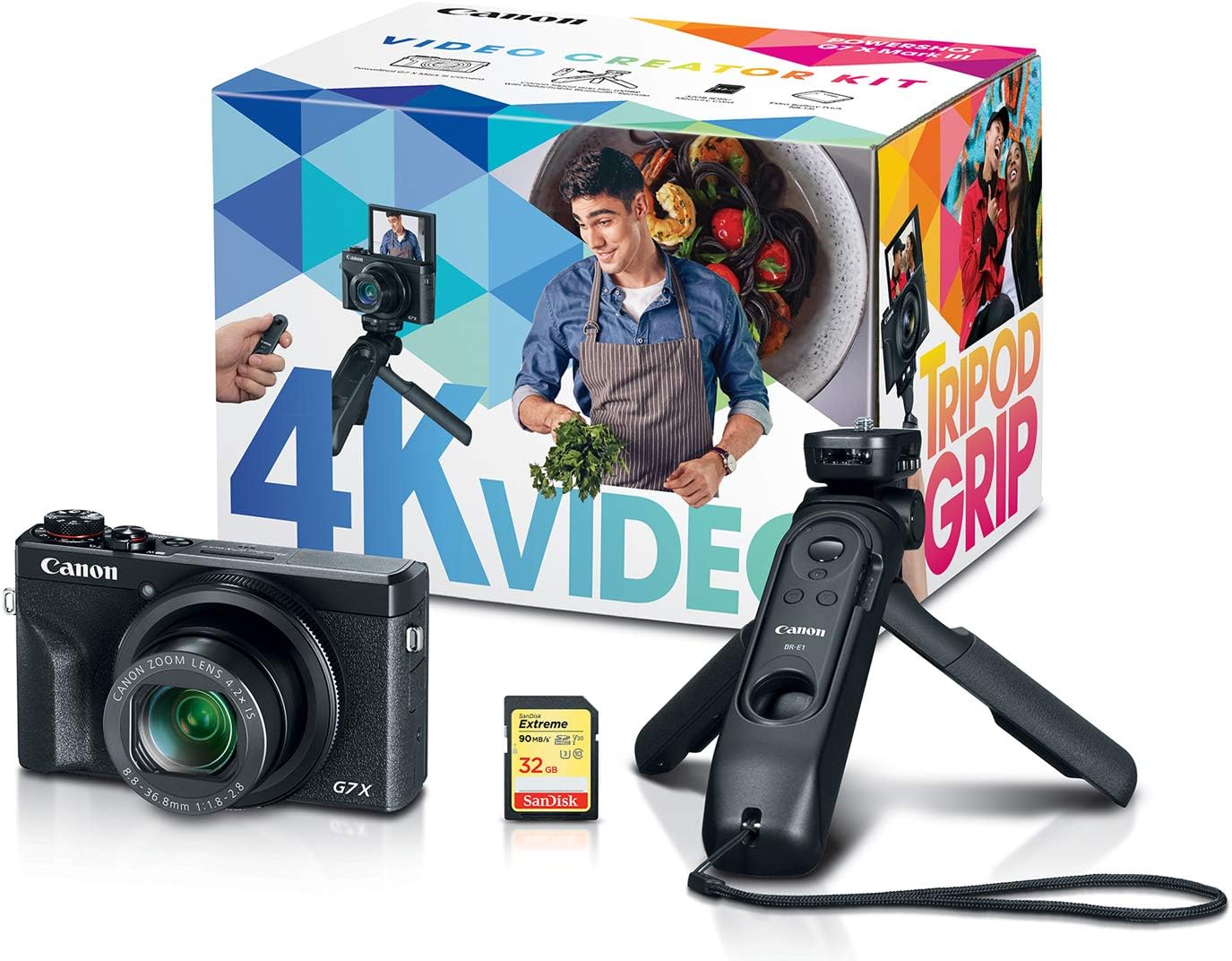Cámara digital Canon PowerShot G7 X Mark III, kit para crear videos...