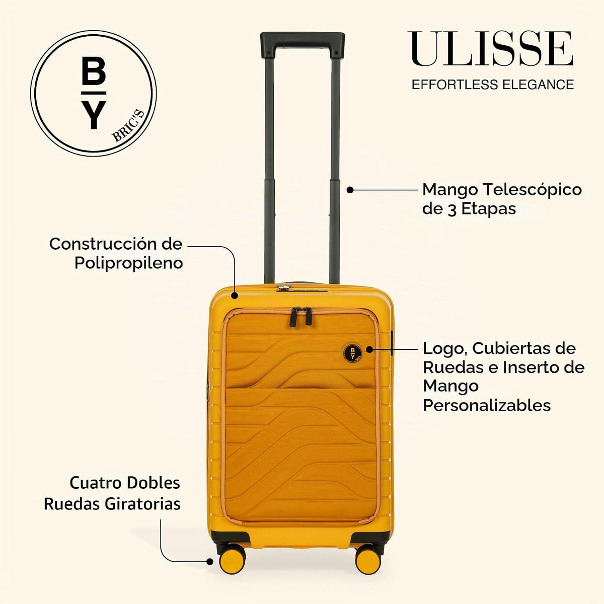 Bric's B|Y Ulisse Maleta de Mano con Ruedas Giratorias, Equipaj...