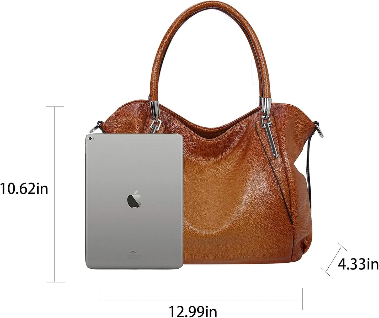 HESHE Bolsos de hombro de cuero para mujer, bolsos de mano, bolsos...