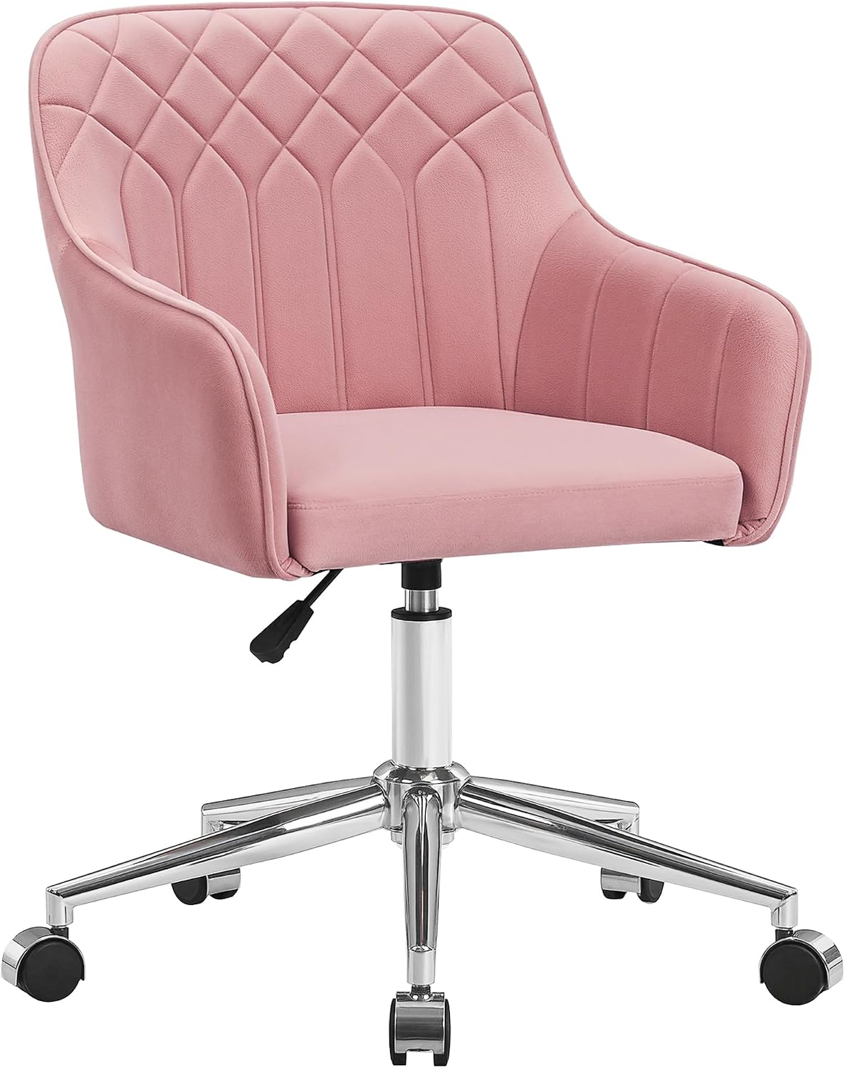 VECELO Silla de escritorio de oficina en casa de terciopelo girator...
