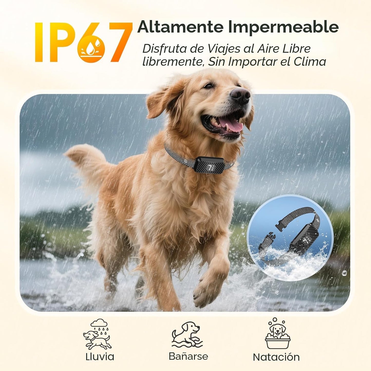 KJKZO Collar antiladridos para perros grandes, medianos y pequeños,...