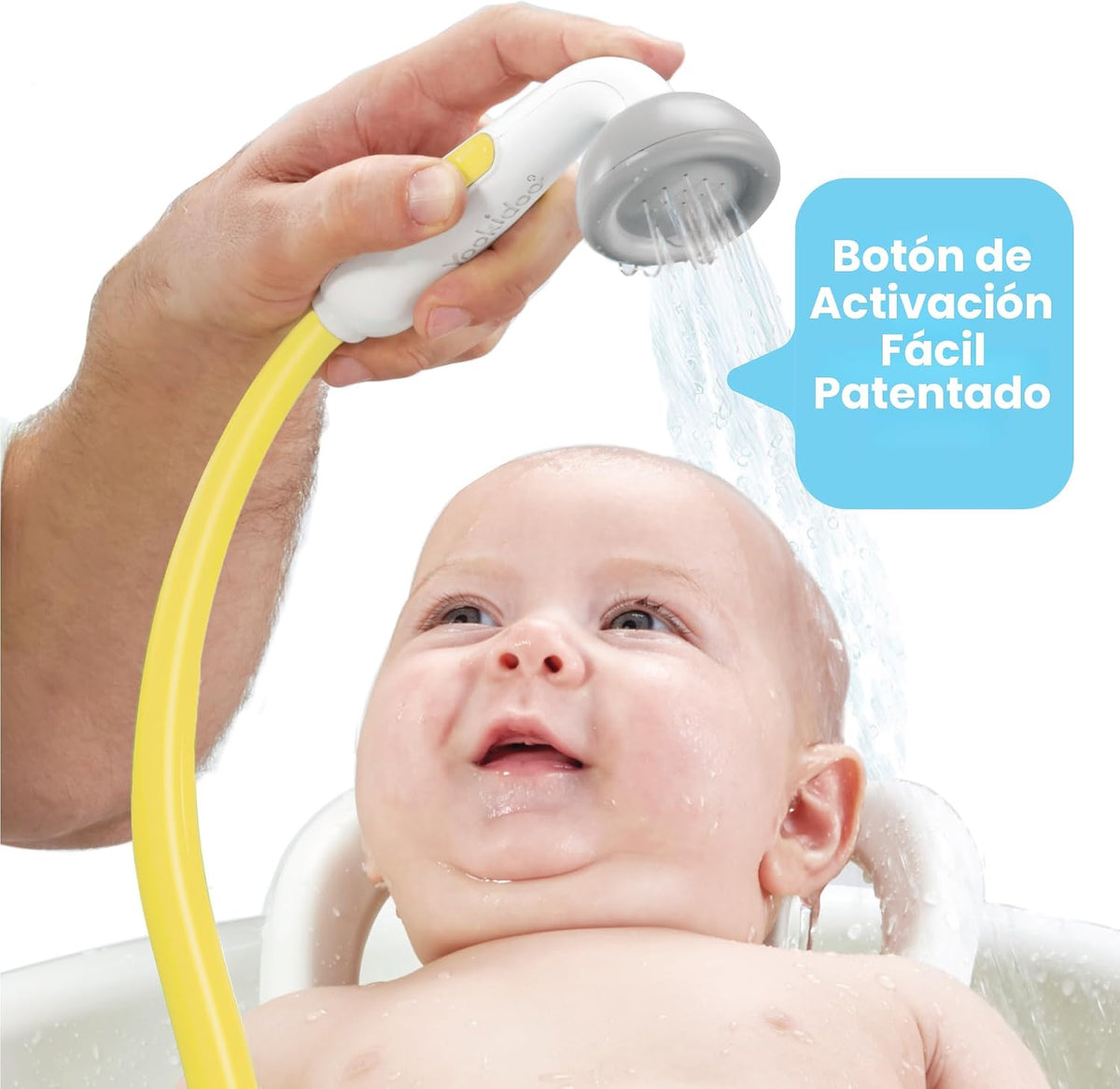 Yookidoo - Cabezal de ducha para baño de bebé con forma de elefante...