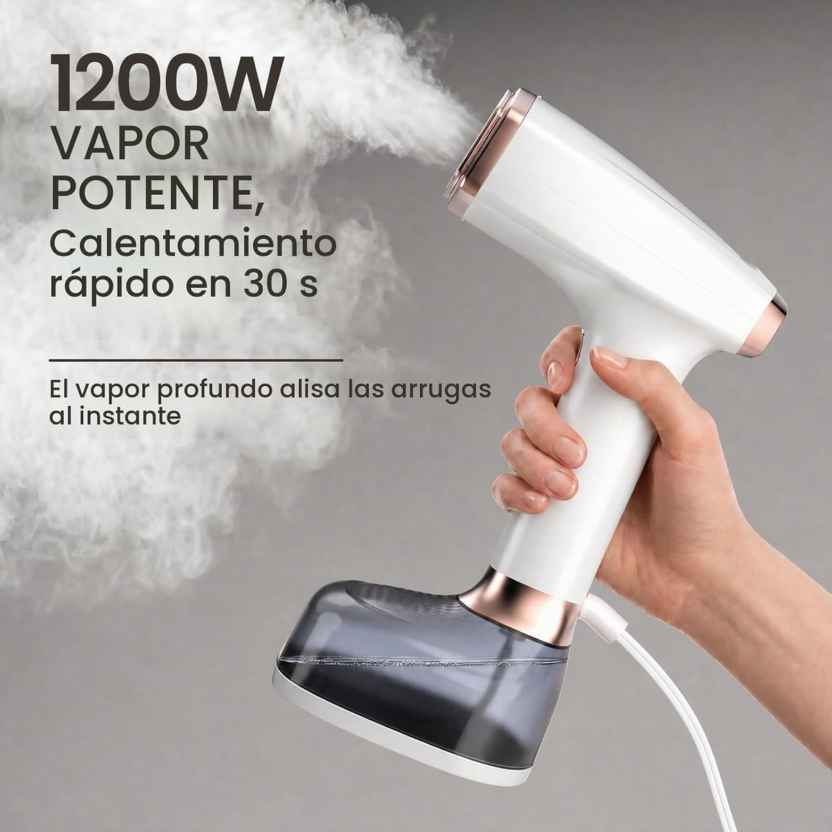 Vaporizador para ropa, 4 modos con pantalla LCD, tanque grande de 1...