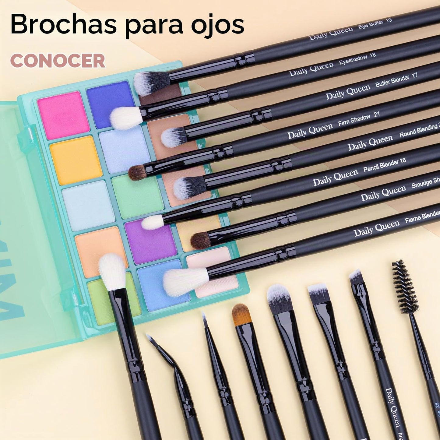Daily Queen Juego de brochas de maquillaje profesional Kabuki, 29 u...
