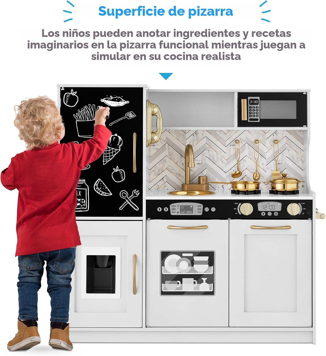 Best Choice Products - Juego de cocina de madera para niños, juego...