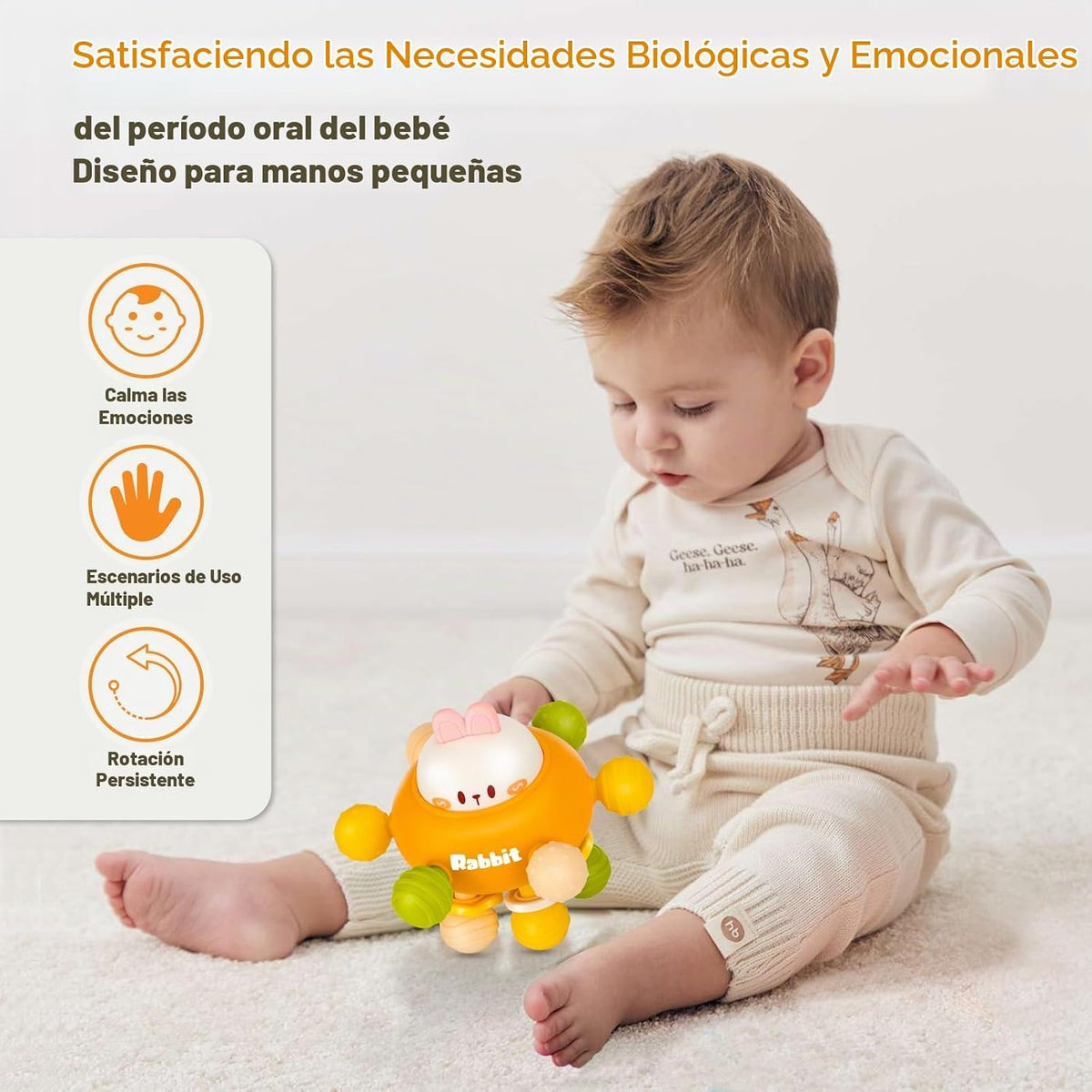 Juguetes sensoriales de dentición para bebés, mordedores Montessori...