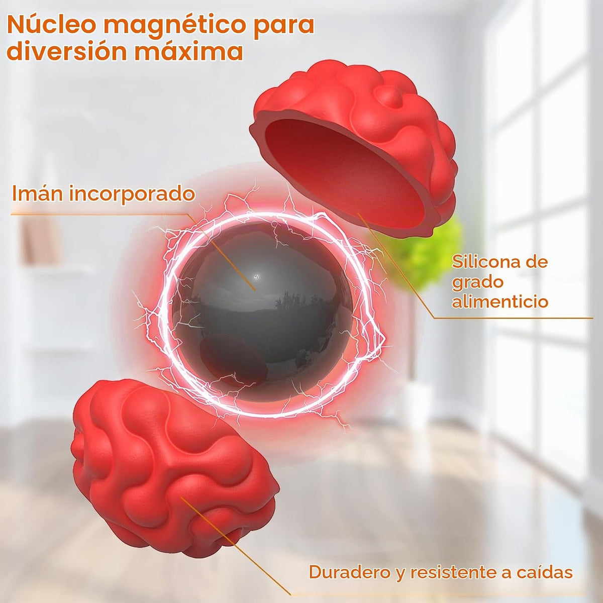 Bolas magnéticas de silicona, juguetes para ansiedad para adultos y...
