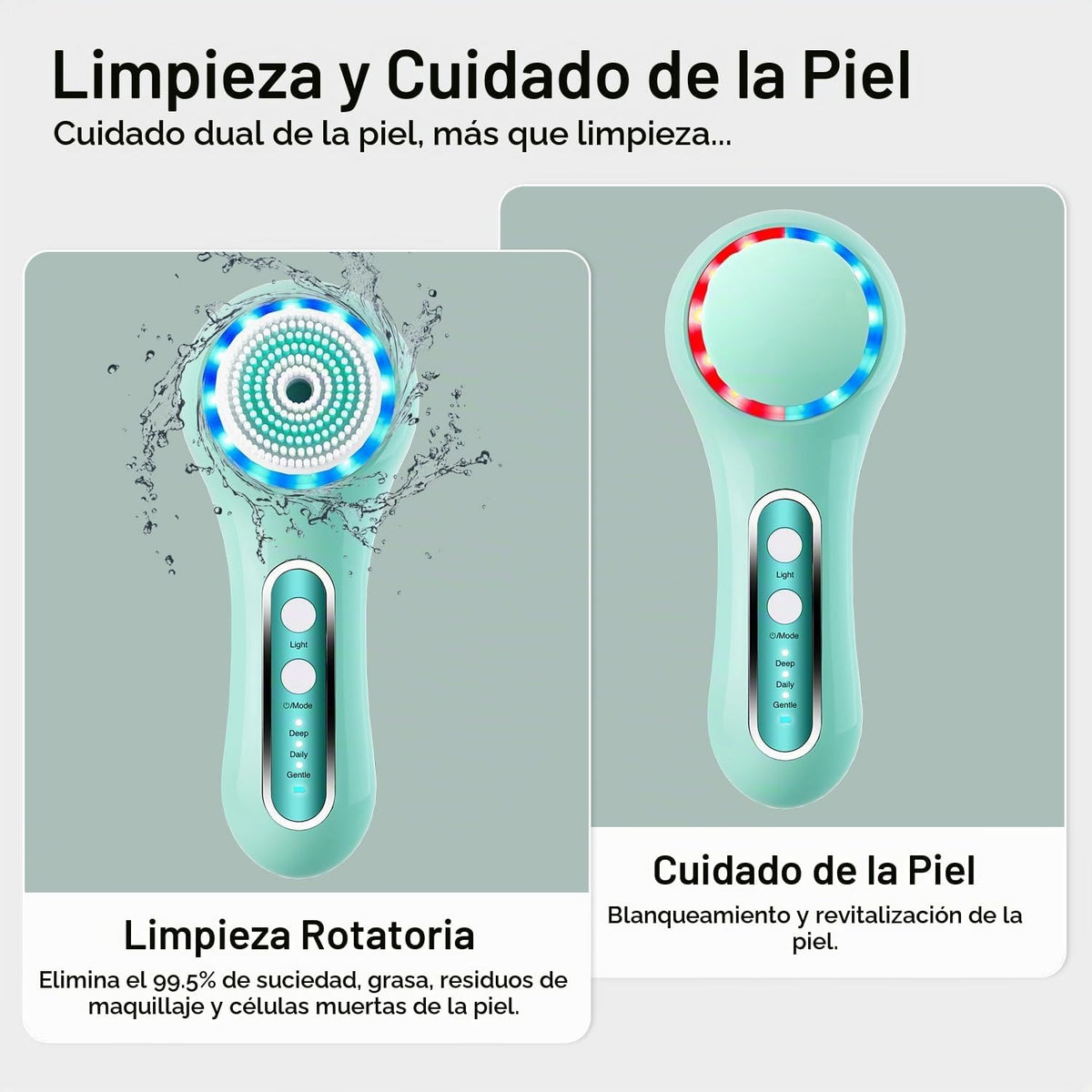 UMICKOO Exfoliante facial, cepillo de limpieza facial recargable co...
