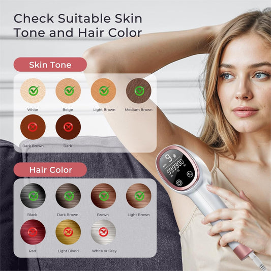 ZAIRUZ Depilación láser IPL para mujeres y hombres, depilación con...