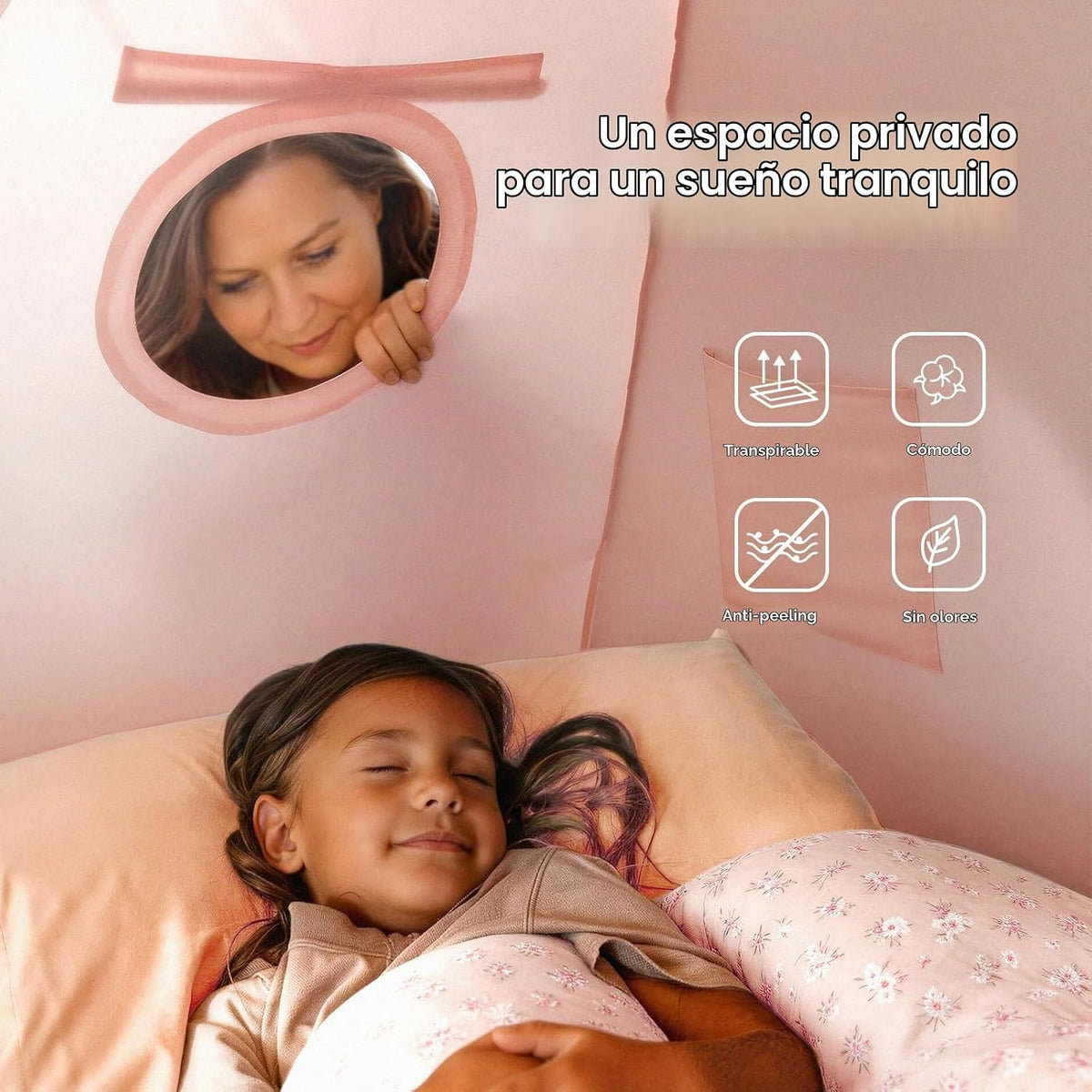 Tiny Land Tienda de campaña para cama individual para niños, tienda...