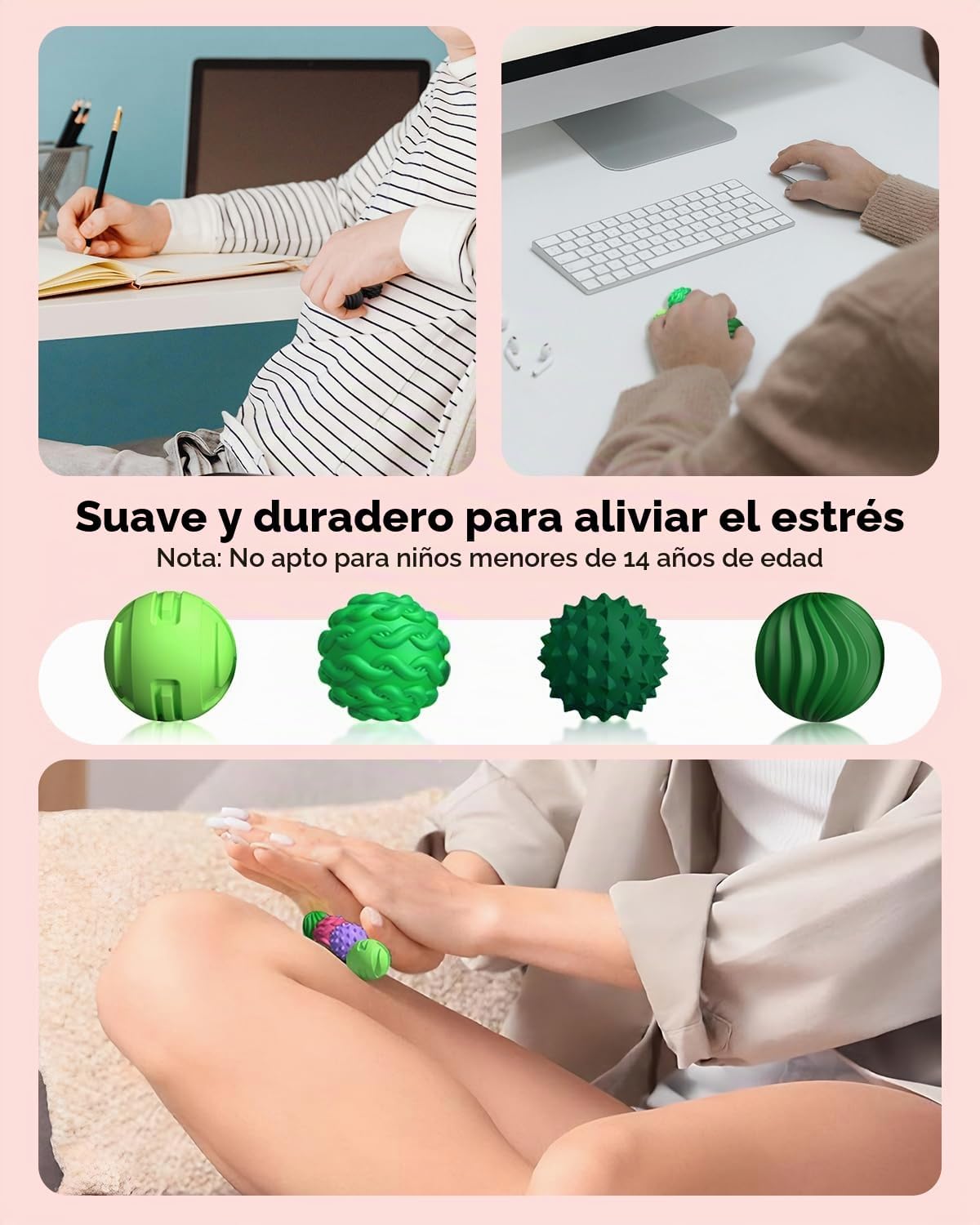 Bolas sensoriales texturizadas del alivio del estrés, juguete de es...