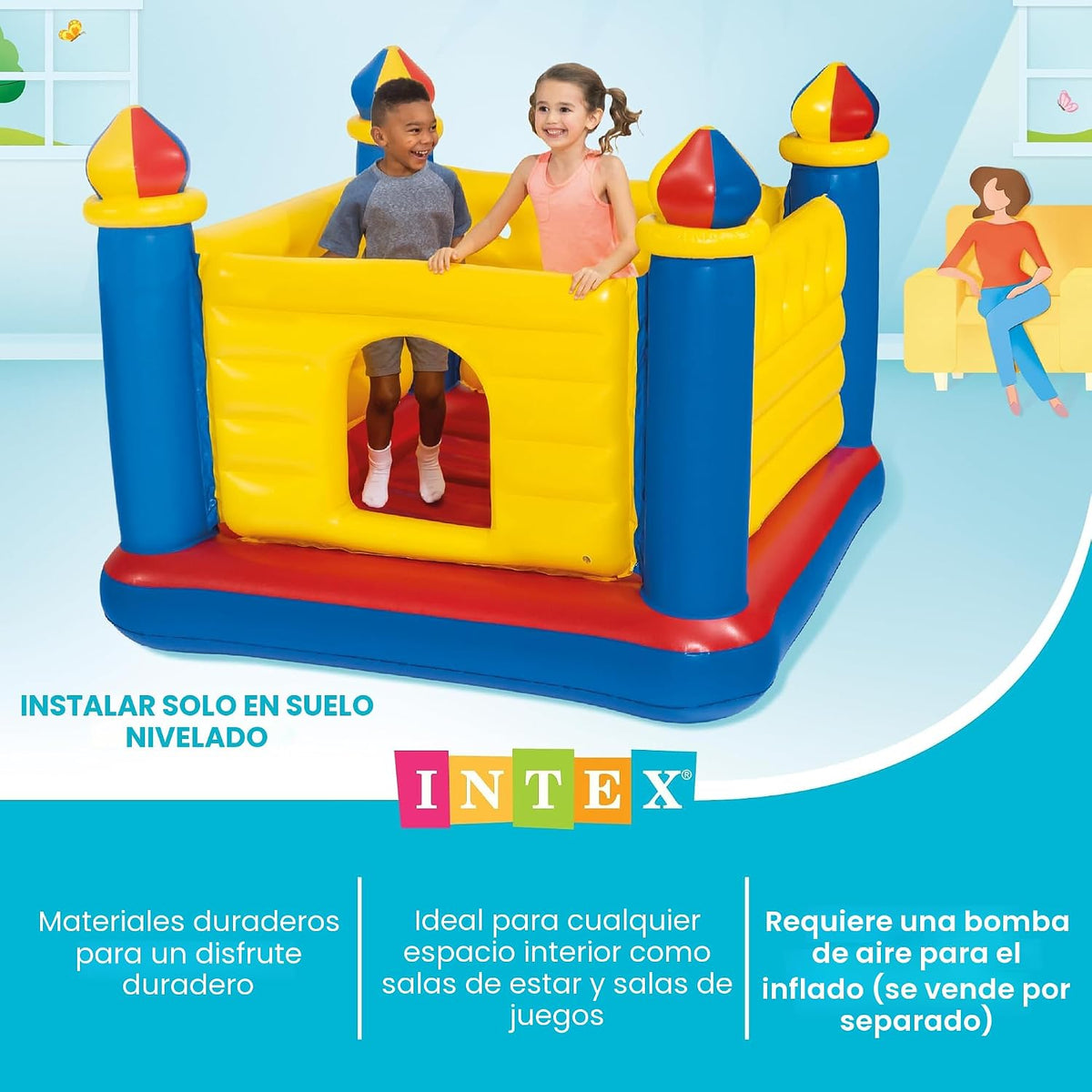Castillo inflable saltarín Intex Jump o Lene para edades de 3-6 año...