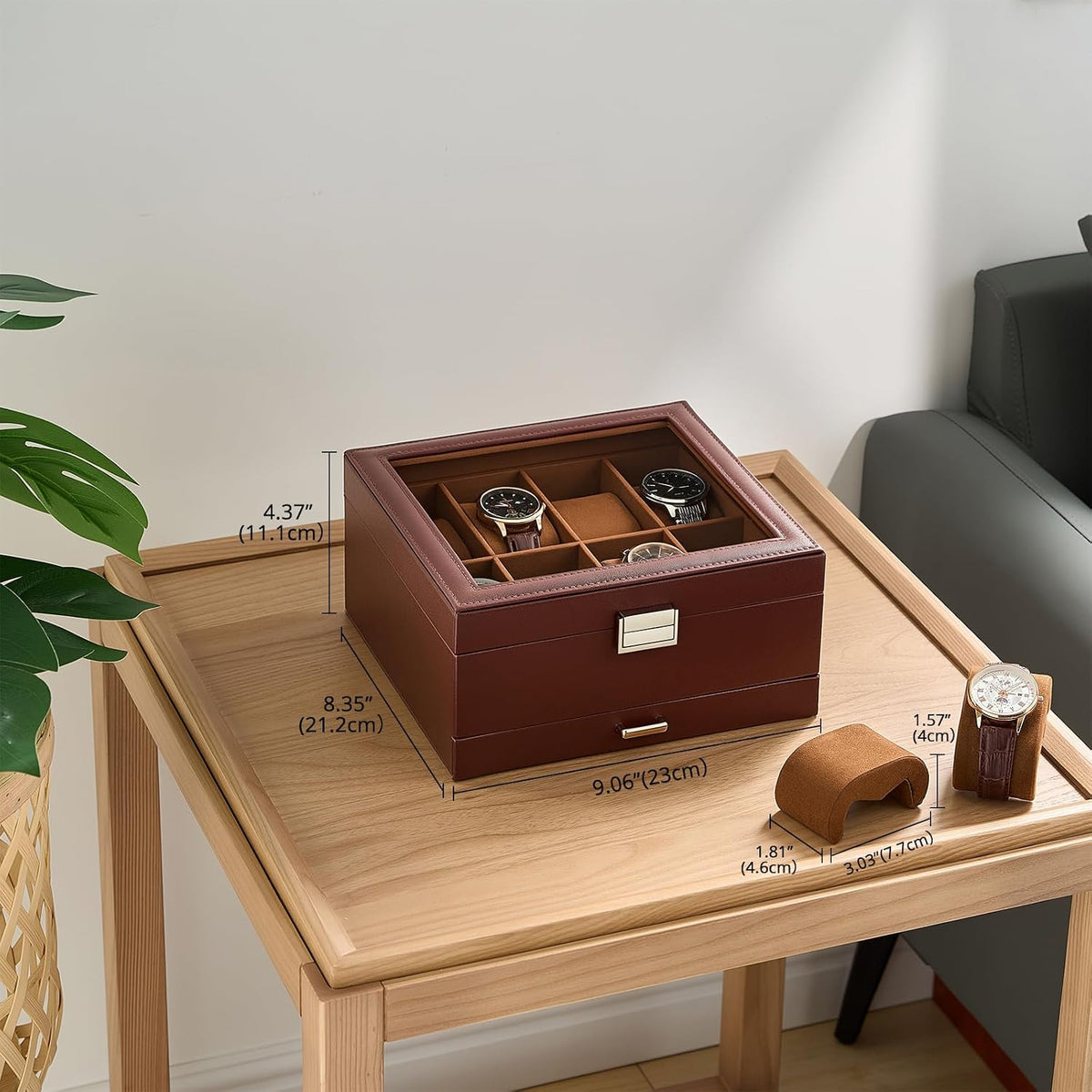 ProCase Estuche para reloj, organizador de caja de reloj con 8 ranu...