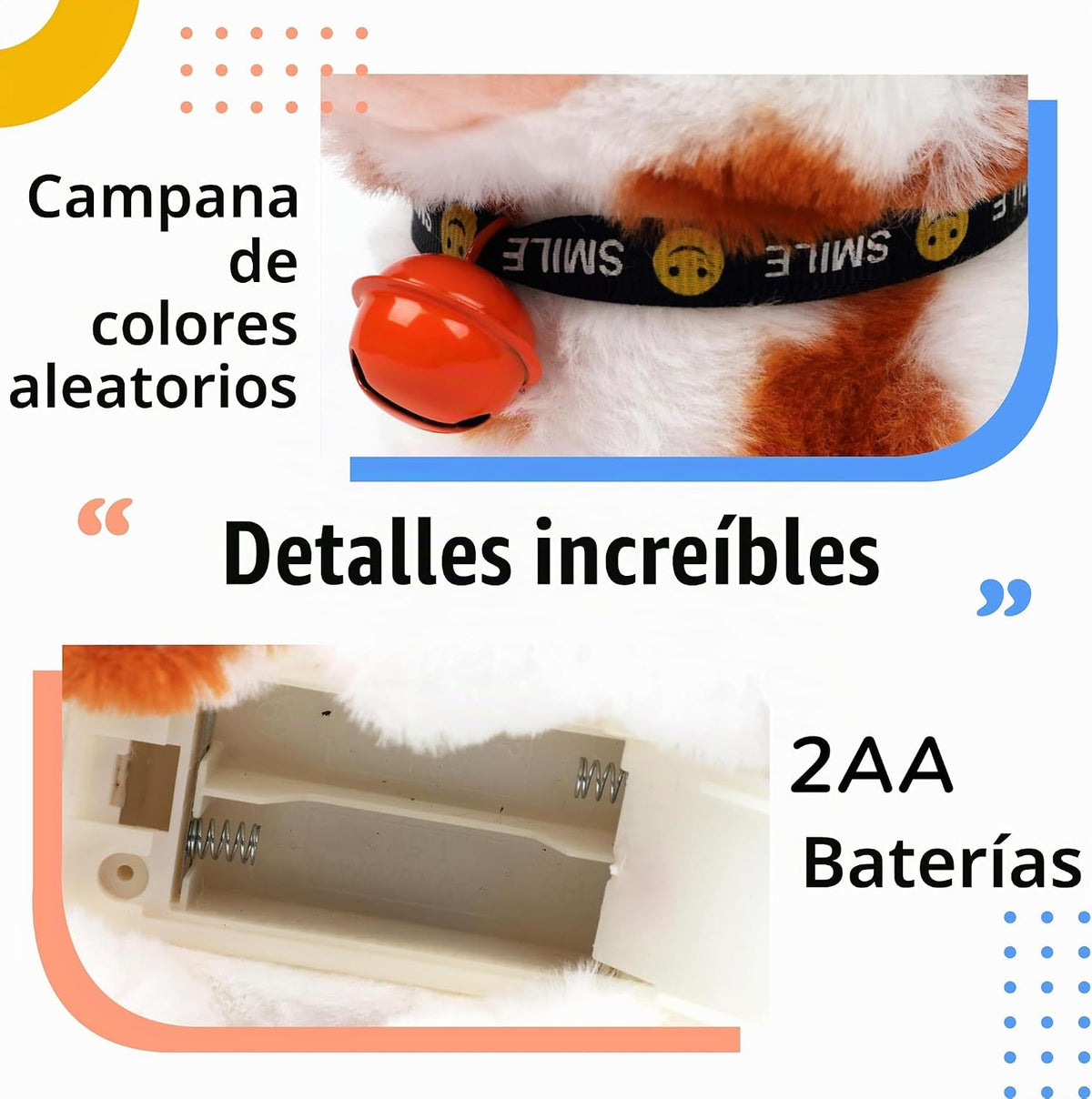 Hopearl Vaca caminante interactiva de peluche electrónico diario de...
