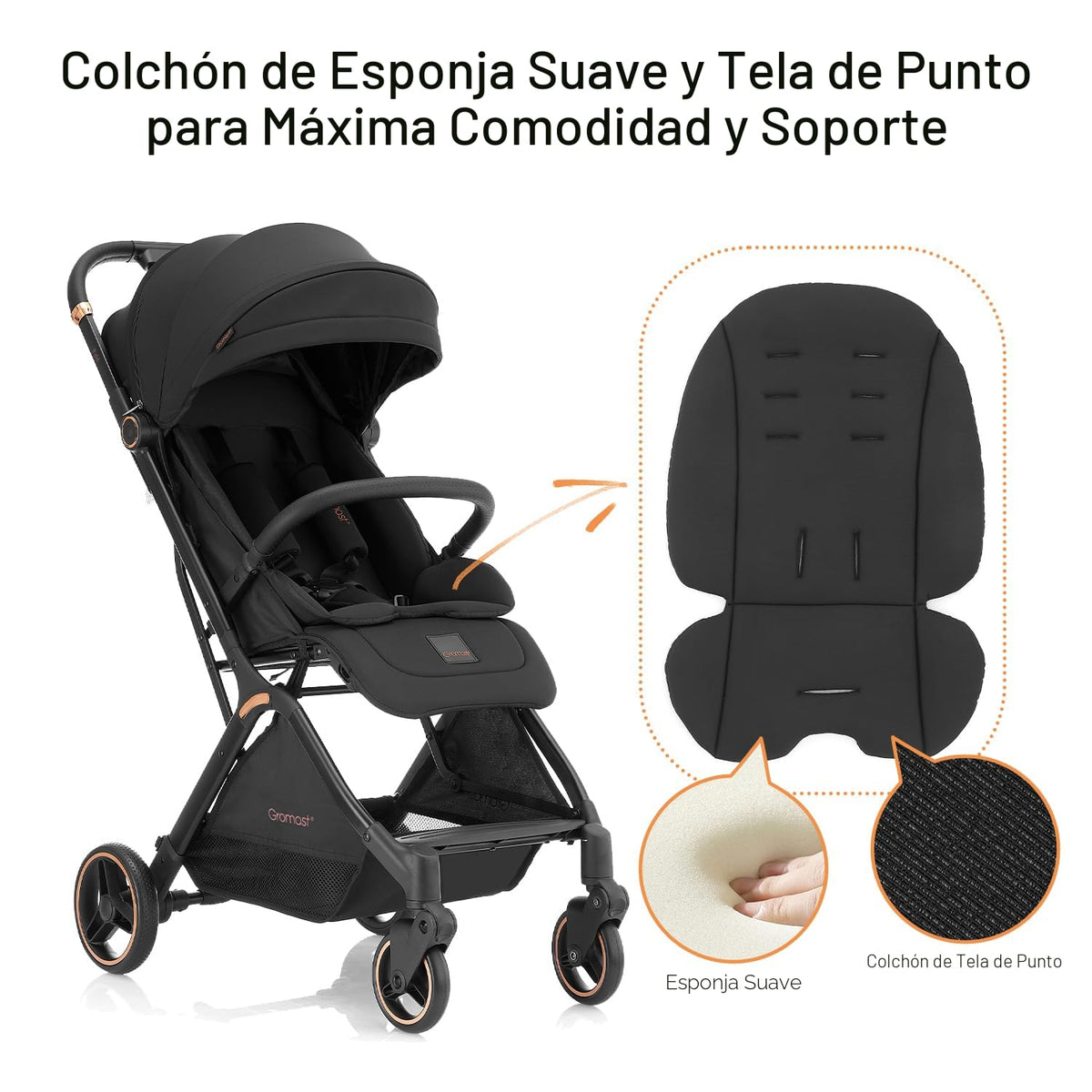 Gromast Gravity Folding Cochecito de Bebé Plegable - Cochecito de V...