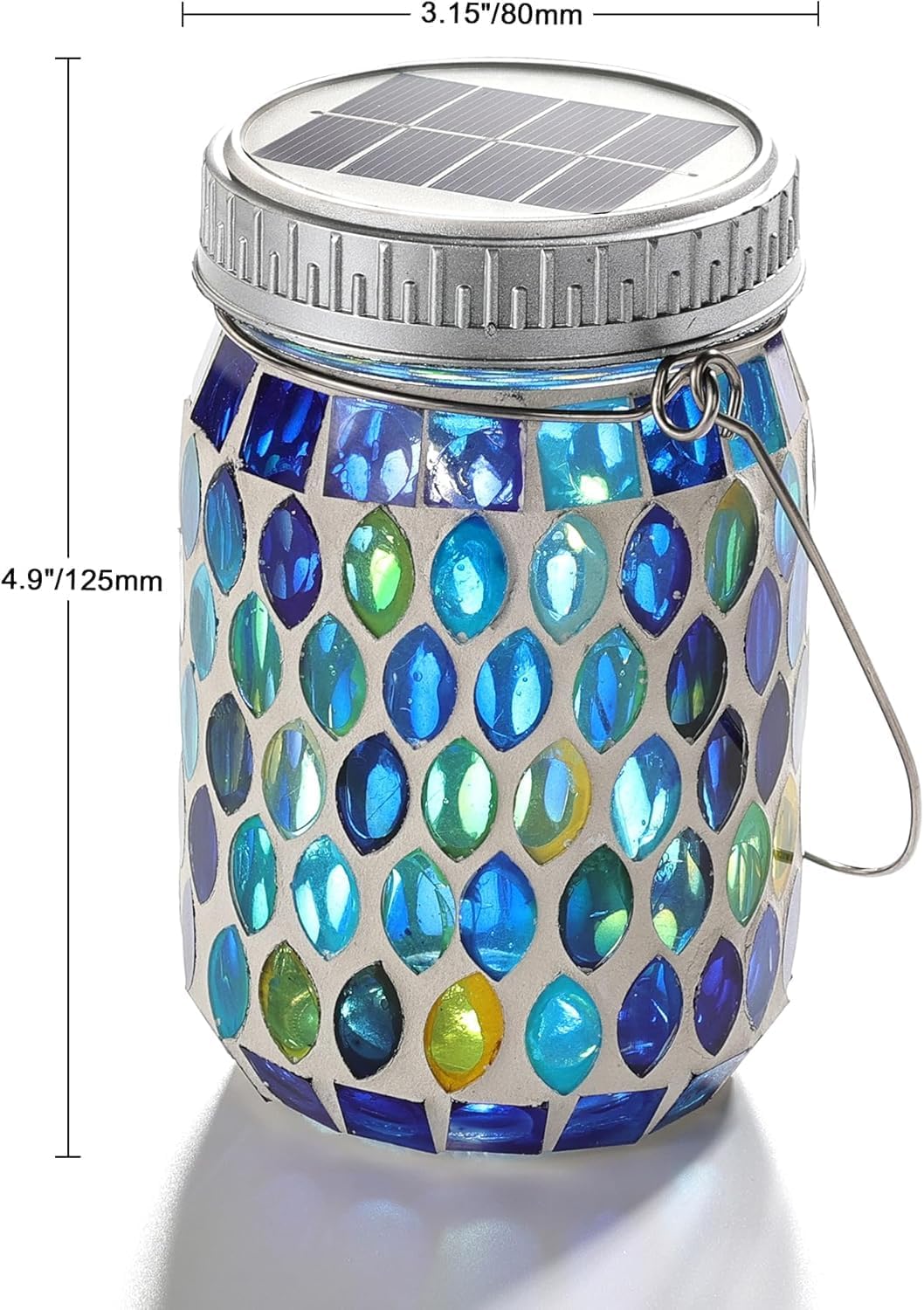 Cooo Faroles solares de mosaico para exteriores, impermeables, colg...