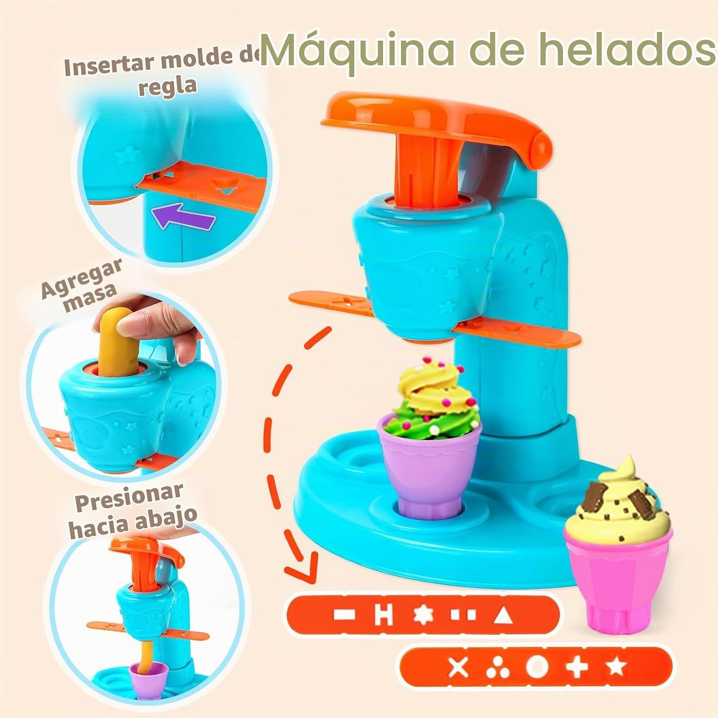Aprilwolf 70 piezas juego de masa 4 en 1 para niños de 3-4-8 años,...