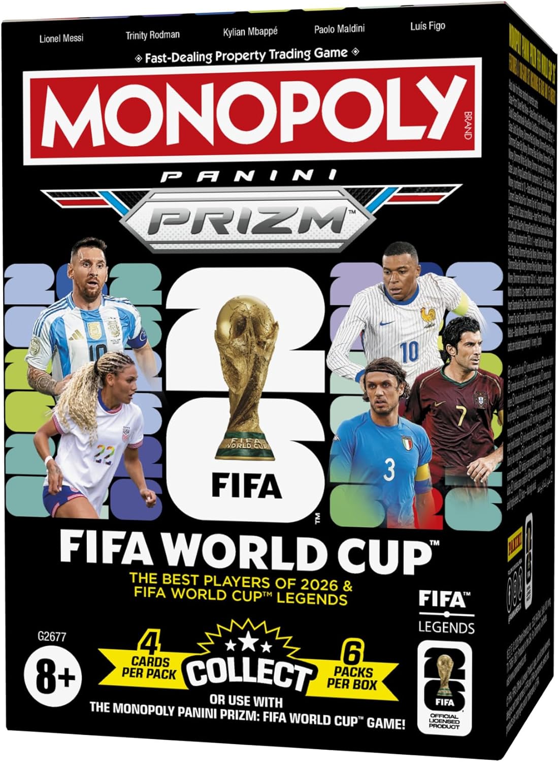 Monopoly Panini Prizm: Caja de cartas coleccionables de la Copa Mun...