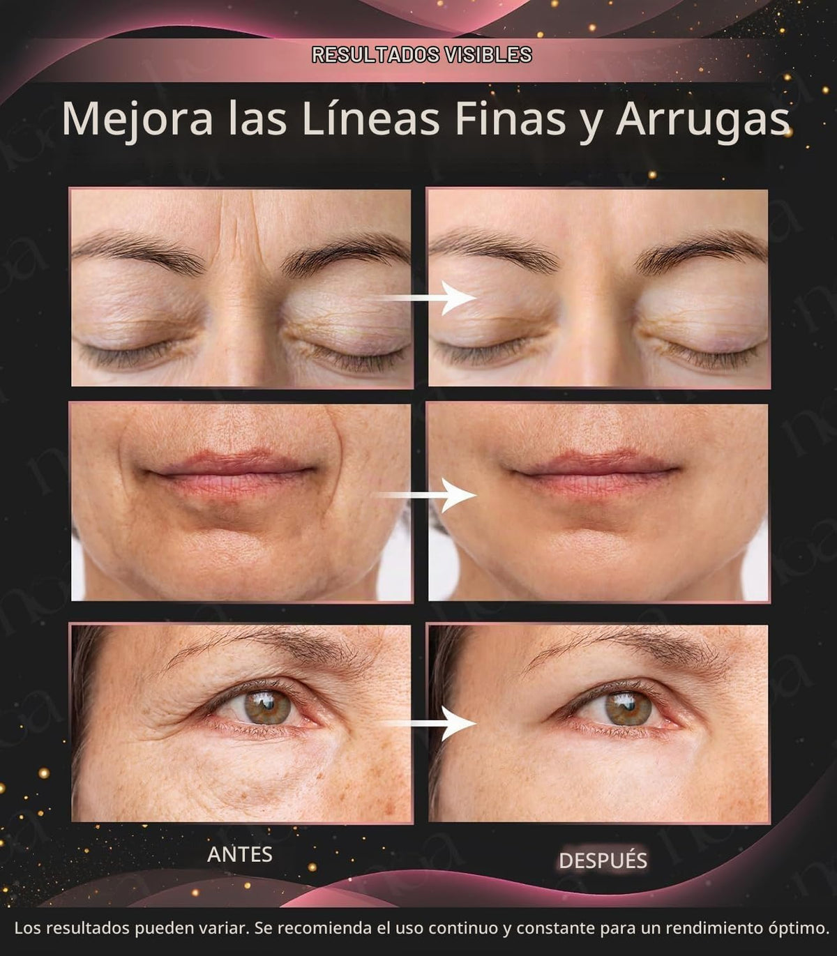 LuxeSkin Masajeador facial de la terapia de la luz roja del color L...