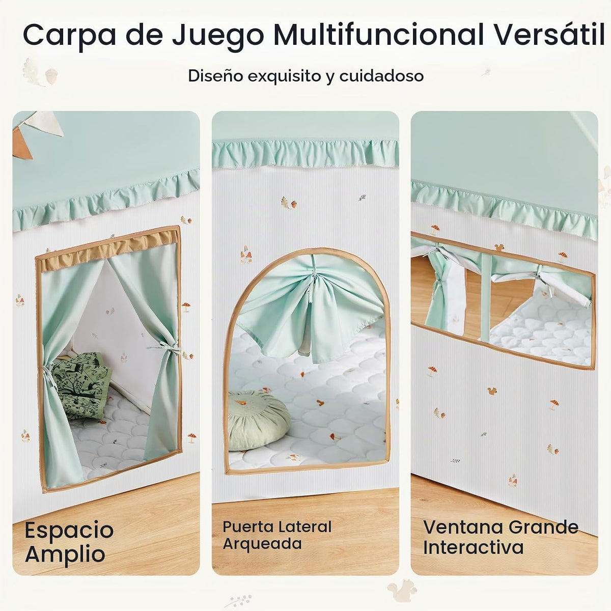 Tiny Land Tienda de campaña para niños, casa de juegos para interio...